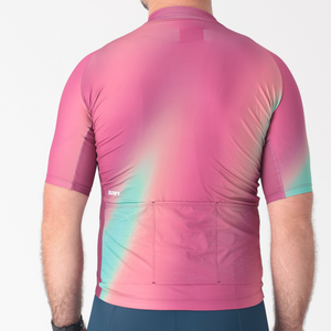BOWY Active Mens Raspberry Swirl Cycling Jersey