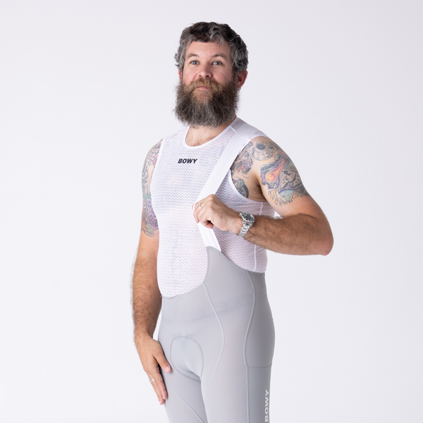 BOWY Active Mens White Sleeveless Base Layer