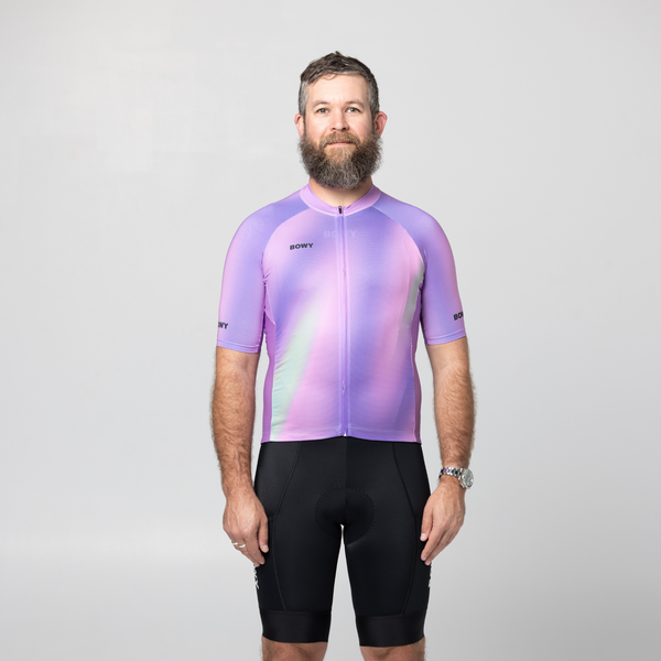 BOWY Active Mens Hazy Purple Cycling Jersey