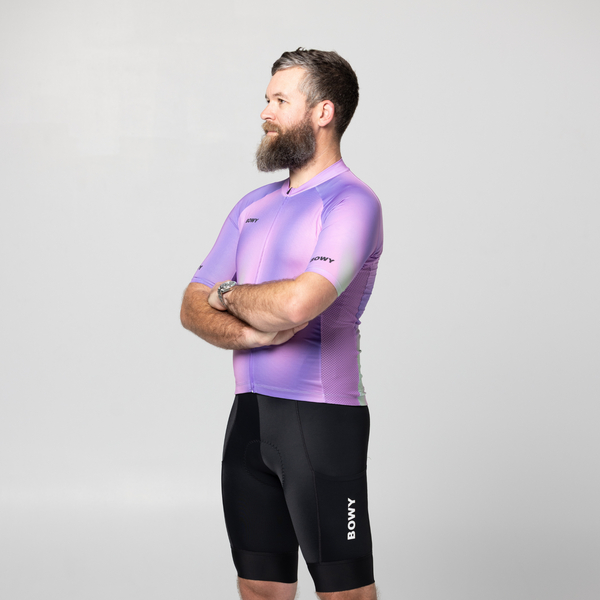 BOWY Active Mens Hazy Purple Cycling Jersey