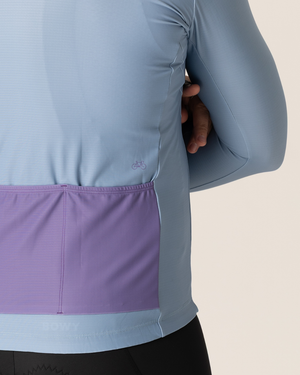 Mens Pastel Blue Winter Jersey - BOWY Active