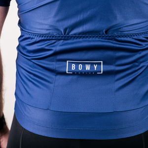 BOWY Active Mens Navy Blue Cycling Jersey