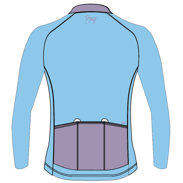 Womens Pastel Blue Winter Jersey - BOWY Active