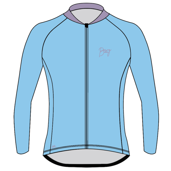 Womens Pastel Blue Winter Jersey - BOWY Active
