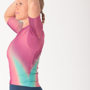 BOWY Active Womens Raspberry Swirl Cycling Jersey