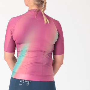 BOWY Active Womens Raspberry Swirl Cycling Jersey