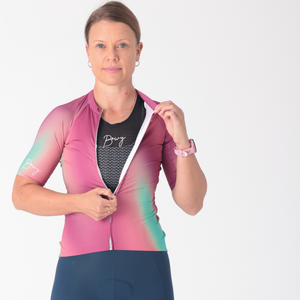 BOWY Active Womens Raspberry Swirl Cycling Jersey