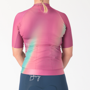 BOWY Active Womens Raspberry Swirl Cycling Jersey