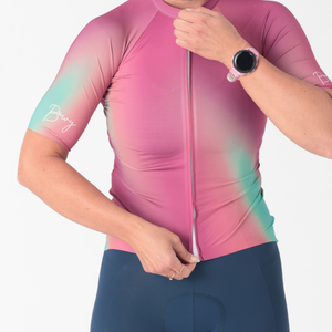 BOWY Active Womens Raspberry Swirl Cycling Jersey