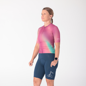 BOWY Active Womens Raspberry Swirl Cycling Jersey