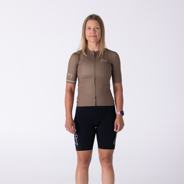BOWY Active Womens Mocha Brown Cycling Jersey