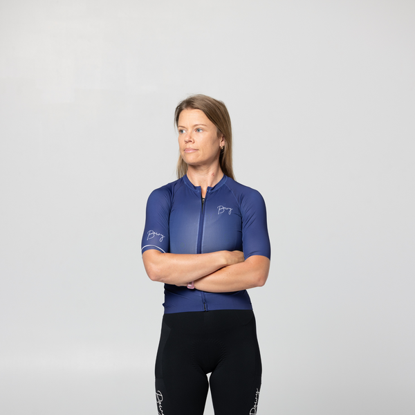 BOWY Active Womens Navy Blue Cycling Jersey