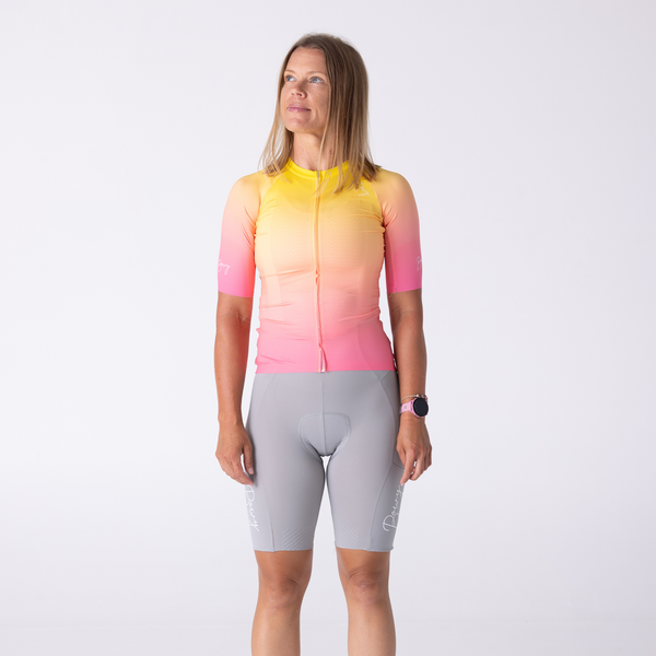 BOWY Active Womens Neon Bloom Cycling Jersey