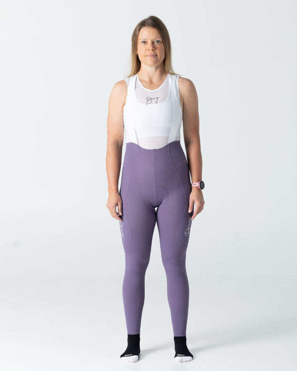 Womens Pastel Purple Cargo Bib Tights – BOWY Active