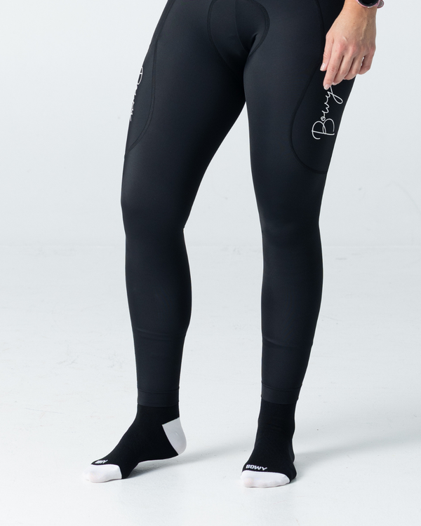 Womens Black Cargo Bib Tights – BOWY Active