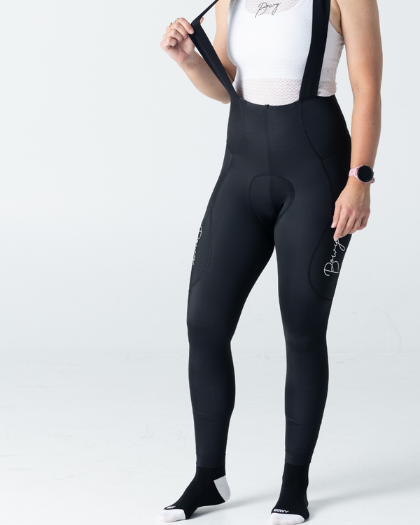 Womens Black Cargo Bib Tights – BOWY Active