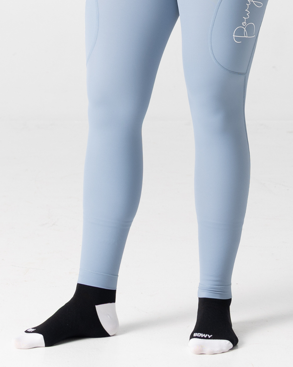 Womens Pastel Blue Cargo Bib Tights – BOWY Active