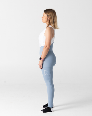 Womens Pastel Blue Cargo Bib Tights – BOWY Active