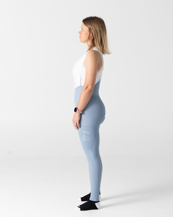 Womens Pastel Blue Cargo Bib Tights – BOWY Active
