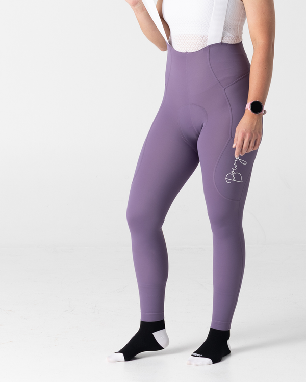Womens Pastel Purple Cargo Bib Tights – BOWY Active